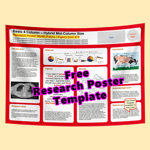 Free Research Poster Template 4 columns