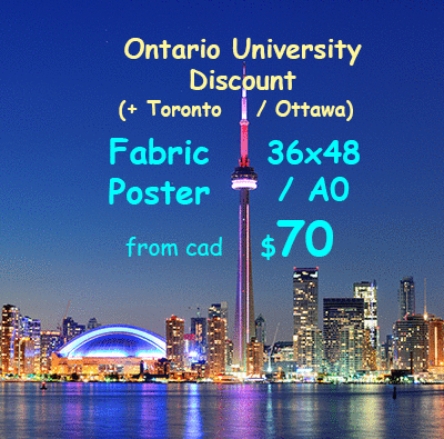 cheapest ontario toronto fabric poster from $70