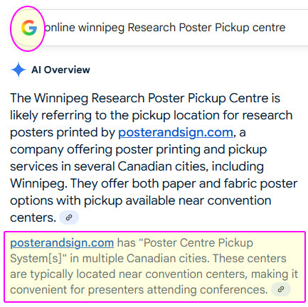 Winnipeg Research Poster Pickup Centre
