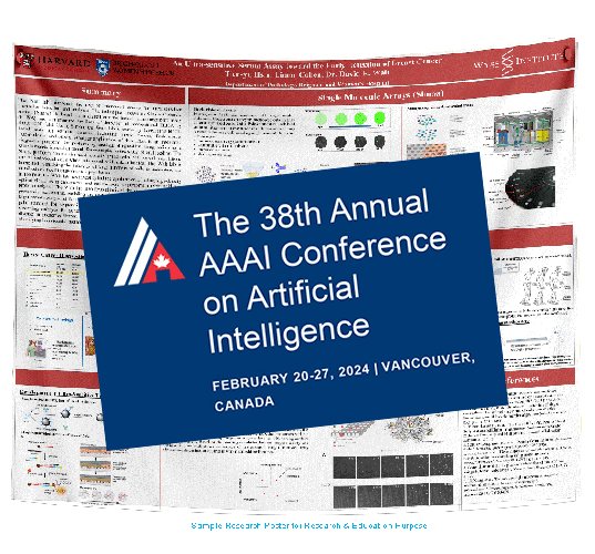 AAAI Research Poster (Ship to VCC / Hotel Delivery) Square - 40 x 40 Metric (1m x 1m)