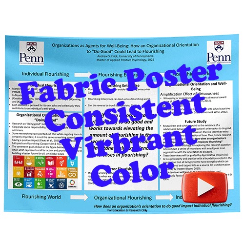 How good does Fabric Research Poster print Consistent Vibrant Ink