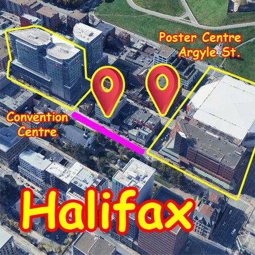 Halifax Fabric Conference Poster Pickup Centre is 1 block distance