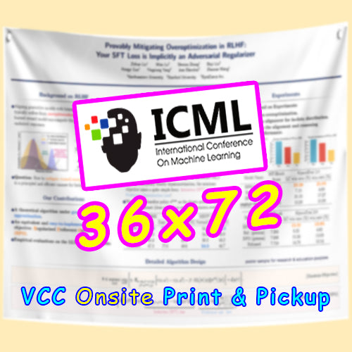 ICML Research Poster Onsite Printing 36x72 from $70