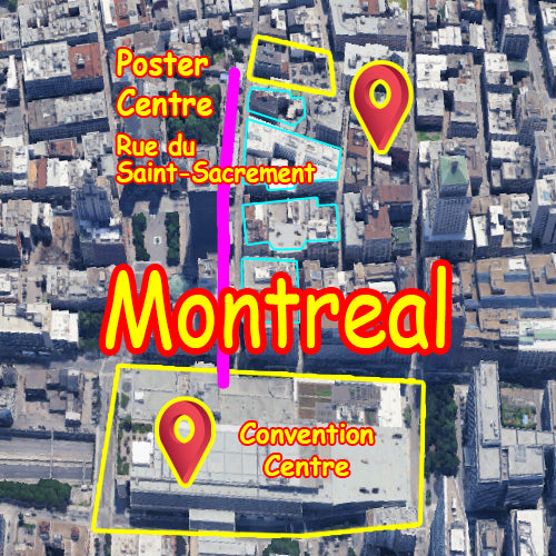 Montreal fabric / paper Conference Poster Pickup Centre
