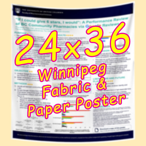 Winnipeg Paper & Fabric Conference Poster Printing 24x36 from $55