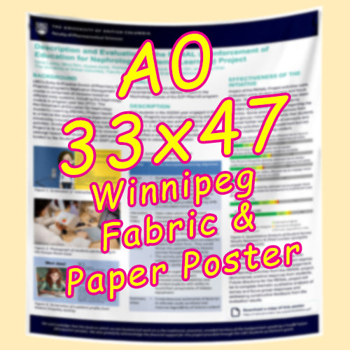 Winnipeg Paper & Fabric Conference Poster Printing A0 33x47 from $70