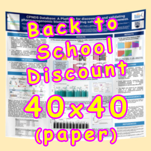 Back to School Discount Poster 40x40 (Paper) from cad $56