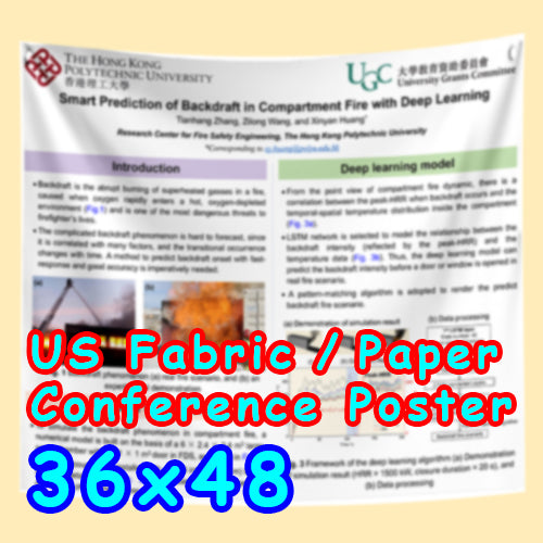 US Scientific Conference Poster, Cheapest US FABRIC / Paper Poster (36x48)
