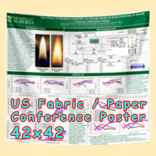 US Scientific Conference Poster, Cheapest US FABRIC / Paper Poster (42x42)
