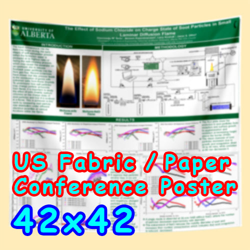 US Scientific Conference Poster, Cheapest US FABRIC / Paper Poster (42x42)