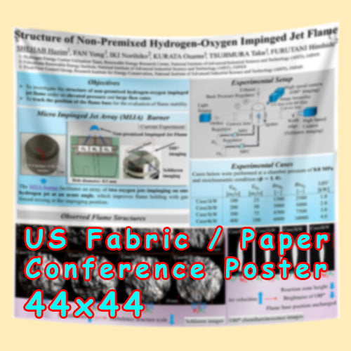 US Scientific Conference Poster, Cheapest US FABRIC / Paper Poster (44x44)