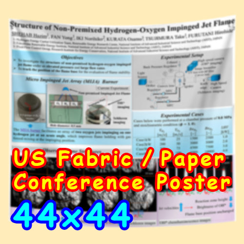US Scientific Conference Poster, Cheapest US FABRIC / Paper Poster (44x44)