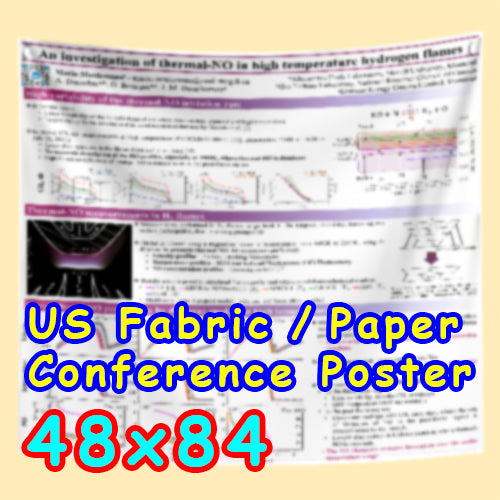 US Scientific Conference Poster, Cheapest US FABRIC / Paper Poster (48x84)