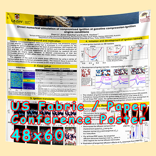 US Scientific Conference Poster, Cheapest US FABRIC / Paper Poster (48x60)