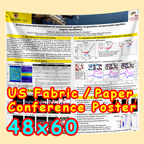 US Scientific Conference Poster, Cheapest US FABRIC / Paper Poster (48x60)