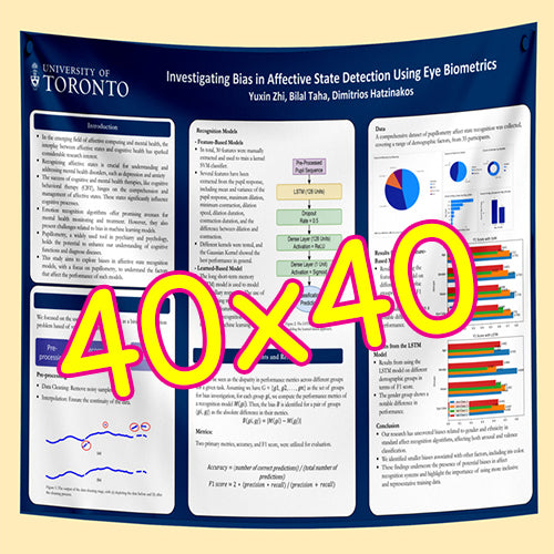 Cheapest Paper / Fabric Research Poster Printing in Toronto 40x40 from $80