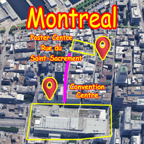 Easy Poster Pickup near Montreal Convention Centre