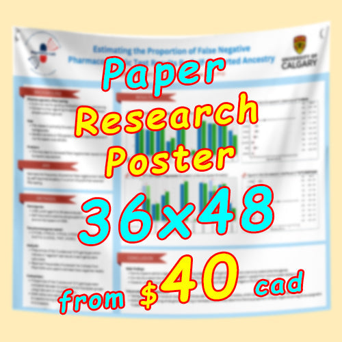 Cheapest Econo Research Poster Printing in Calgary (36x48 from $40)