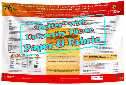 McMaster University Research Paper & Fabric Poster $70 (36x48)