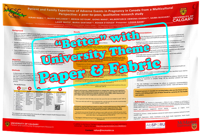 University of Calgary Research Paper & Fabric Poster - 48x72