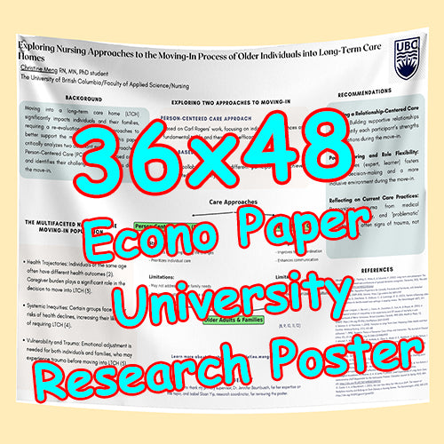 Cheapest UBC Econo Research Poster Printing in Vancouver (36x48 Medium Paper) from $30