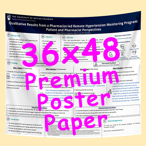 Cheapest UBC Fabric Research Poster Printing in Vancouver 3648 Premium Paper from $45