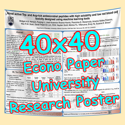 Cheapest UBC Econo Research Poster Printing in Vancouver (40x40 Medium Paper) from $50