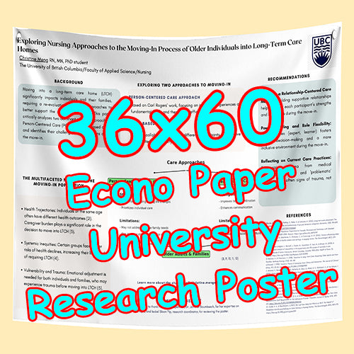 Cheapest UBC Econo Research Poster Printing in Vancouver (36x60 Medium Paper) from $40