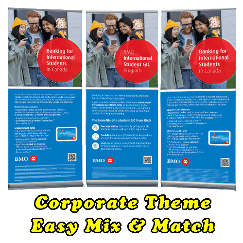 multiple retractable banner - same image