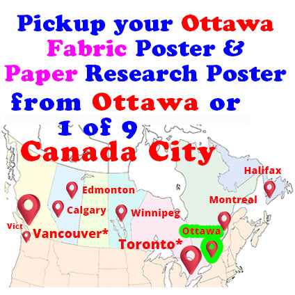 Pickup your Ottawa Fabric Research Poster from Ottawa Poster Centre (at 78 George Street) - near Rogers Centre Ottawa Convention Centre and Westin Hotel
