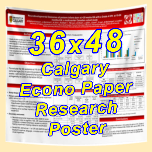 Cheapest Econo Research Poster Printing in Calgary (36x48 Medium Wt. Poster Paper) from $40