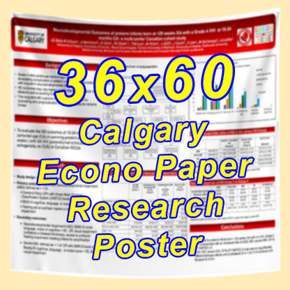 Cheapest Econo Research Poster Printing in Calgary (36x60 Medium Wt. Poster Paper) from $50