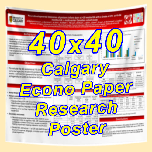 Cheapest Econo Research Poster Printing in Calgary (40x40 Medium Wt. Poster Paper) from $55