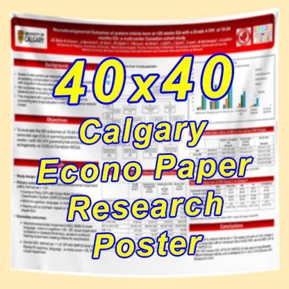 Cheapest Econo Research Poster Printing in Calgary (40x40 Medium Wt. Poster Paper) from $55