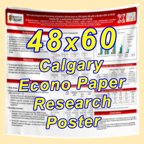 Cheapest Econo Research Poster Printing in Calgary (48x60 Medium Wt. Poster Paper) from $80