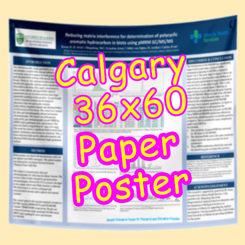 Cheapest Advance Order Fabric Research Poster Printing in Calgary 36x60 from $60