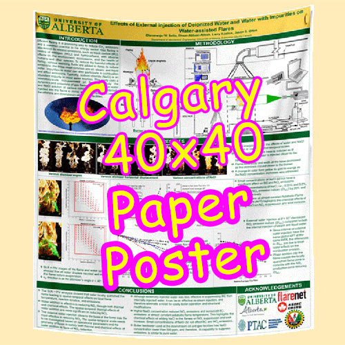 Cheapest Advance Order Paper Research Poster Printing in Calgary 40x40 from $65