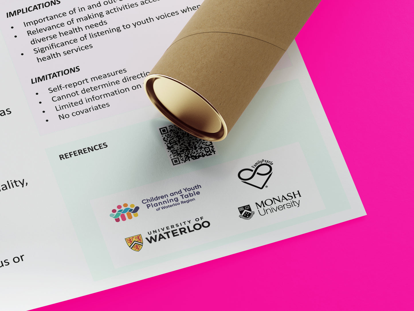 University of Waterloo Research Paper & Fabric Poster $130 (48x72)