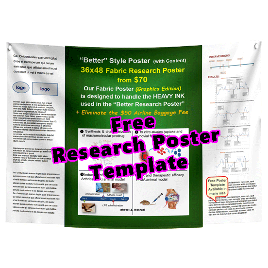 Free BETTER POSTER Template 36x48-38h Green Gradient