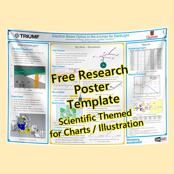 Free Conference Poster Template 36x48-1i (Triumf - Queen's theme)