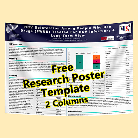 Free Conference Poster Template 36x48-11h (SFU VIDC theme)