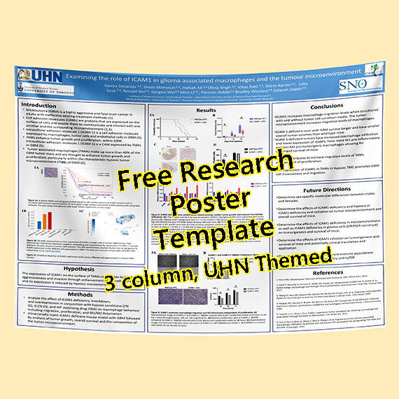 Free Conference Poster Template 36x48-145h (UHN Theme)