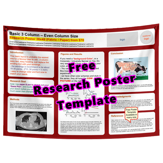 Free 3-Column Research Poster Template - Brown 36x48-14e