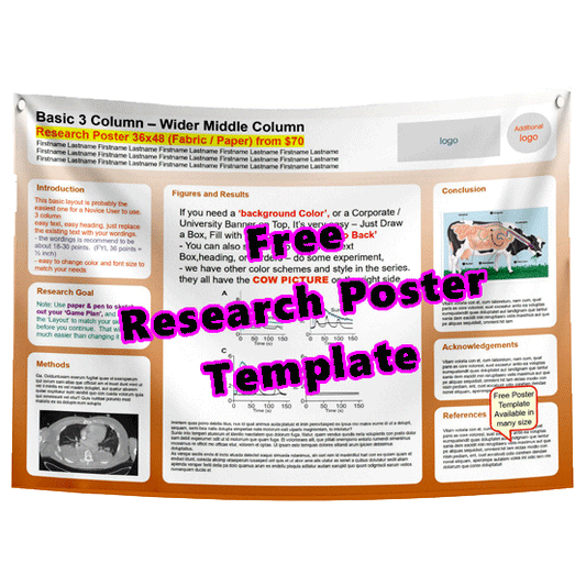 Free (mid. double wide) Research Poster Template -17e - Gradient