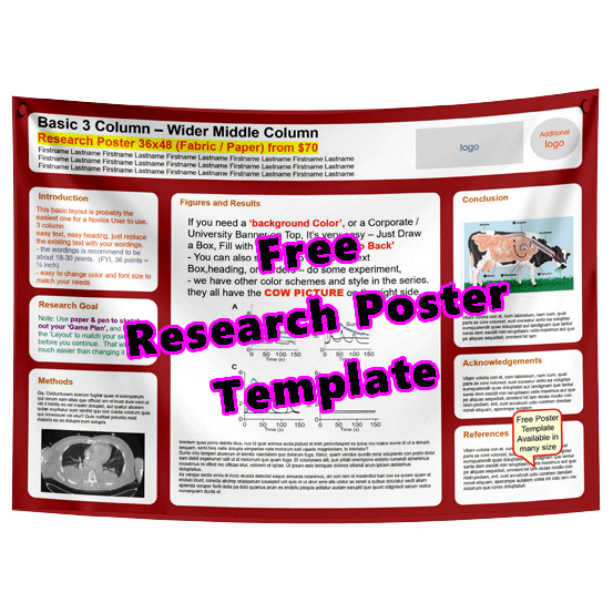 Free (mid. double wide) Research Poster Template -19e - Brown