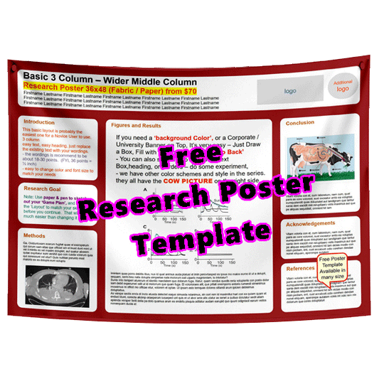 Free (mid. double wide) Research Poster Template -19e - Brown