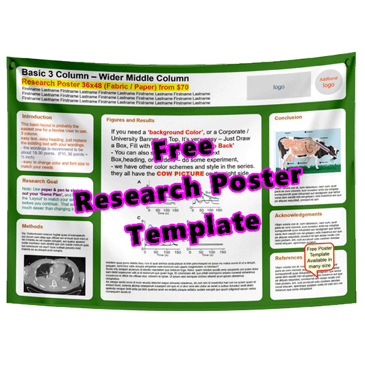 Free (mid double wide) Research Poster Template -20e - Green