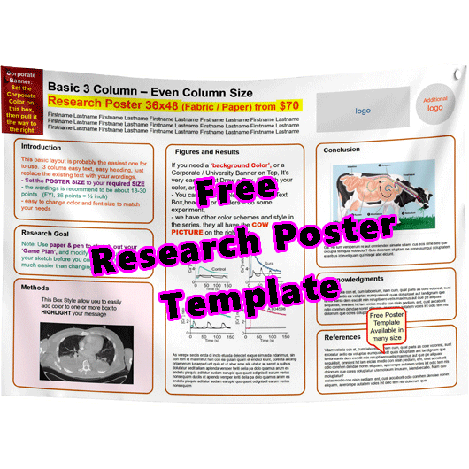 Free 3-Column Research Poster Template -3e (no color)