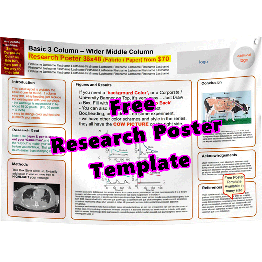 Free (extra wide mid-column) Research Poster Template -5e