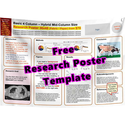 Free 4-Column Research Poster Template (no background -7e)